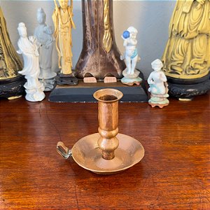 Antigo Castiçal palmatória em latão.