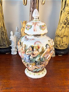 Vaso de Cerâmica Capodimonte, Itália.
