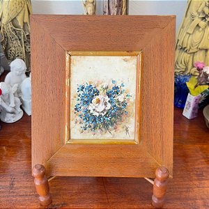 Quadro antigo com pintura a óleo.