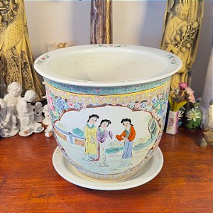 Antigo Cachepot em Porcelana Chinesa.