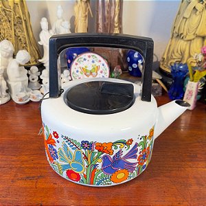 Chaleira Alemã Esmaltada Asta década de 70.