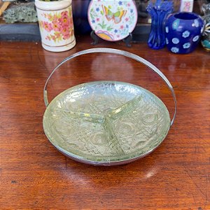 Cestinha Petisqueira com Divisórias em Vidro.