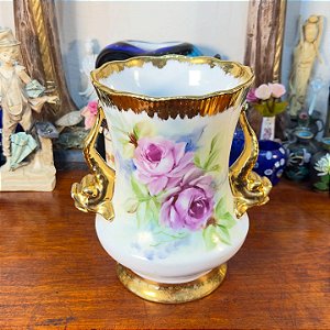 Vaso em Porcelana com Alças de Golfinhos