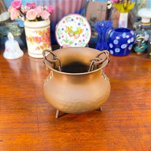 Caldeirão Decorativo em Cobre com Corrente