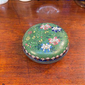 CAIXA PORTA-JÓIAS ANTIGA EM CLOISONNÉ CHINÊS