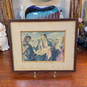 Quadro Sagrada Família com Moldura de Madeira (1985)