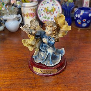 Escultura Anjo em Resina Poly Italy Style
