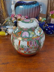 Antigo Potiche Porcelana Chinesa Família Rose