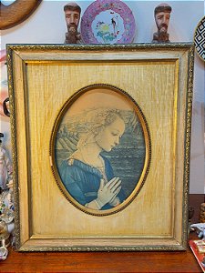Gravura “Madonna em Oração” – Filippo Lippi (c. 1465), Moldura Florentina