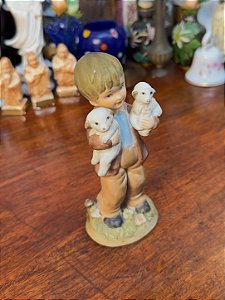 Escultura Antiga em Porcelana Bisque “O Jovem Pastor” – Capodimonte