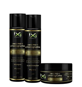 Kit Cronograma Reconstrução Pro-X 250ml – Proteína e Aminoácidos para Cabelos REVITALIZADOS e RECONSTRUÍDOS em Poucos Dias