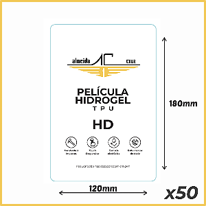 PACOTE 50 UN - PELÍCULA DE HIDROGEL HD - ALMEIDA CRUZ