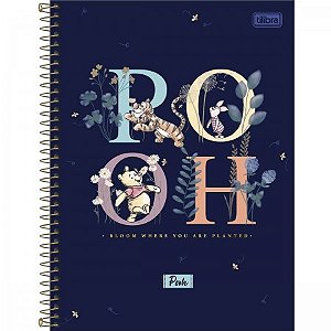 Caderno Universitário 1M Pooh - Azul