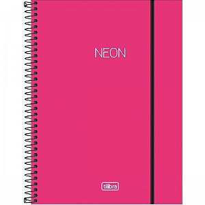 Caderno Universitário 1M Neon Rosa