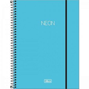 Caderno Universitário 1M Neon Azul