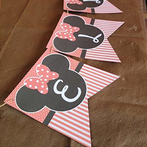 Bandeirola Minnie (valor por letra)