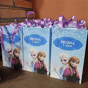 Sacolinhas de Papel com Alça cetim Frozen