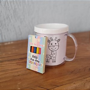 Caneca Acrílica + Giz de Cera