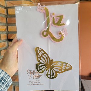 Topo de Bolo Borboletas