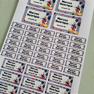 Etiqueta Escolar Mickey
