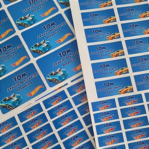 Etiqueta Escolar Hot Wheels