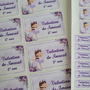 Etiqueta Escolar Bailarina