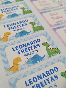 Etiqueta Escolar Dinossauro Baby (3 modelos)