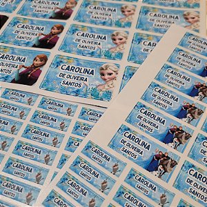 Etiqueta Escolar Frozen