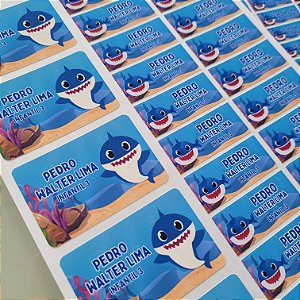 Etiqueta Escolar Baby Shark