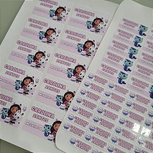 Etiqueta Escolar Casa Mágica da Gabby