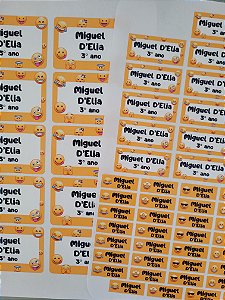 Etiqueta Escolar Emoji