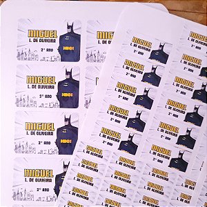 Etiqueta Escolar Batman