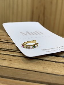 Piercing Fake cristais coloridos P Semijoia