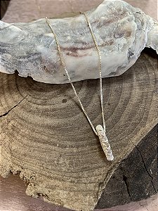 Colar haste cravejada Prata 925