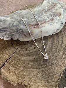 Colar choker ponto de luz delicado Prata 925