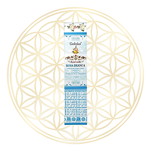 Incenso Goloka Vareta Linha Ayurvedic - Rosa Branca