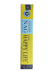 Incenso Golden Nag Vareta Happy Life