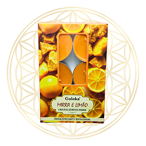 Vela Aromática P/ Rechaud Indiana Goloka - MIRRA E LIMÃO
