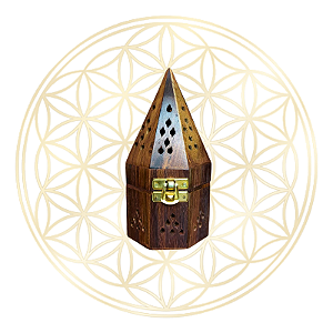 Incensário de Mesa Artesanal Indiano de Madeira Premium - Redondo