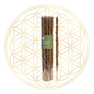 Incenso Sagrada Madre Linha Artesano Palo Santo e Gengibre 20 varetas