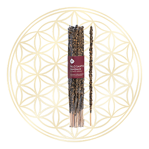 Incenso Sagrada Madre Linha Artesano Palo Santo e Sândalo 20 varetas