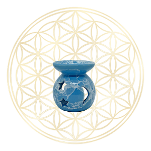 Rechaud e Aromatizador de Porcelana Esmaltada M - Azul