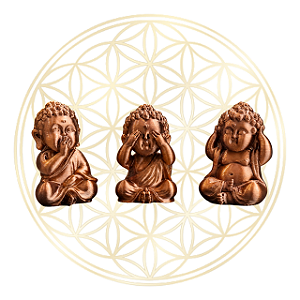 Trio de Budas Sábios - COBRE