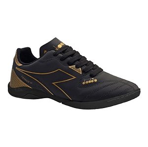 Chuteira Unissex Diadora Torneo III Futsal - Preto/Dourada
