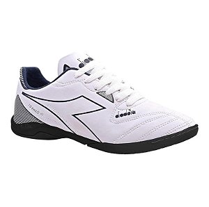 Chuteira Unissex Diadora Torneo III Futsal Branco e Marinho