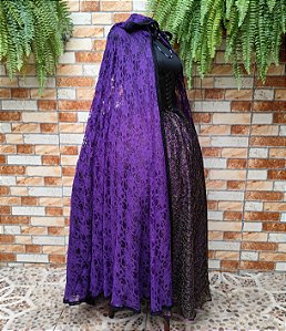 Capa renda roxa com preto