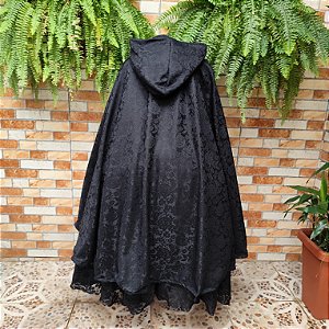 Capa renda forrada preta