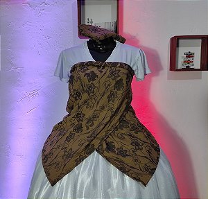 Conjunto pano de cabeça + pano da costa