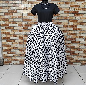 Saia cetim estampado (brancaNIPES)