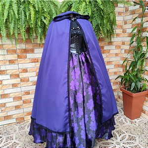 Capa Oxford roxo/preto